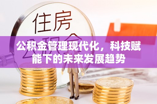 昌平公积金管理现代化，科技赋能下的未来发展趋势